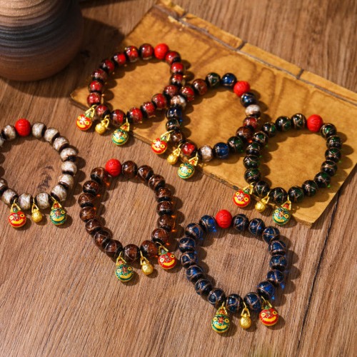 Swallowing Beast Cinnabar Bead Bracelet