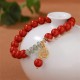 Cinnabar Fu Character Jade Calm Bracelet