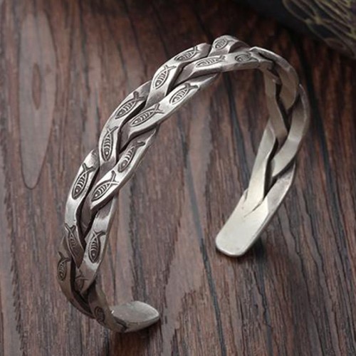 Koi Fish Twisted Design Luck Cuff Bracelet Koi Fish Twisted Design Luck Cuff Bracelet