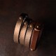 Vintage Handmade Copper Brass Leather Wealth Bracelet Vintage Handmade Copper Brass Leather Wealth Bracelet