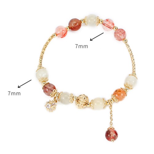 Colorful Rutilated Quartz Cat Eye Zircon Auspicious Bracelet Colorful Rutilated Quartz Cat Eye Zircon Auspicious Bracelet