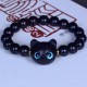 Ebony Wood Liuli Glass Lovely Cat Balance Bracelet Ebony Wood Liuli Glass Lovely Cat Balance Bracelet