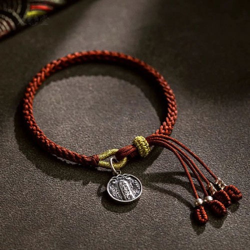 Sterling Silver Five Gods of Wealth Bracelet