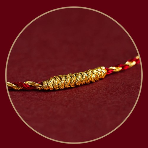 14K Gold Red Rope King Kong Knot Bracelet 14K Gold Red Rope King Kong Knot Bracelet