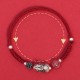 999 Sterling Silver PiXiu Strawberry Quartz Wealth Bracelet 999 Sterling Silver PiXiu Strawberry Quartz Wealth Bracelet