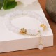 Red Agate White Agate Peach Blossom Self-Acceptance Bracelet Red Agate White Agate Peach Blossom Self-Acceptance Bracelet