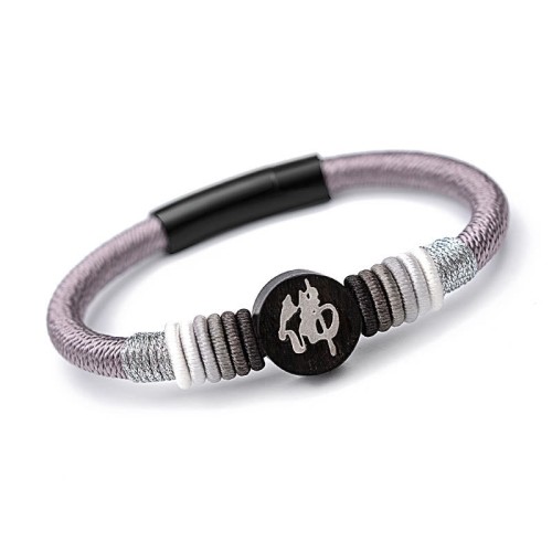 Buddha Ebony Handcrafted Rope Bracelet