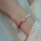 14K Gold Plated Pearl Luck Red String Bracelet 14K Gold Plated Pearl Luck Red String Bracelet