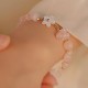 Gold-Plated Pink Crystal Flower Love Bracelet Gold-Plated Pink Crystal Flower Love Bracelet