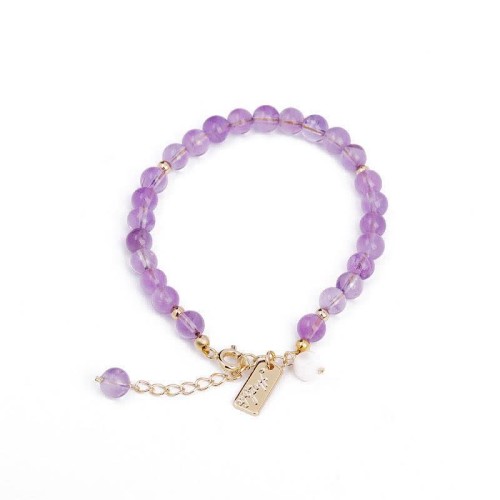 Natural Amethyst Stress-Relief Bracelet