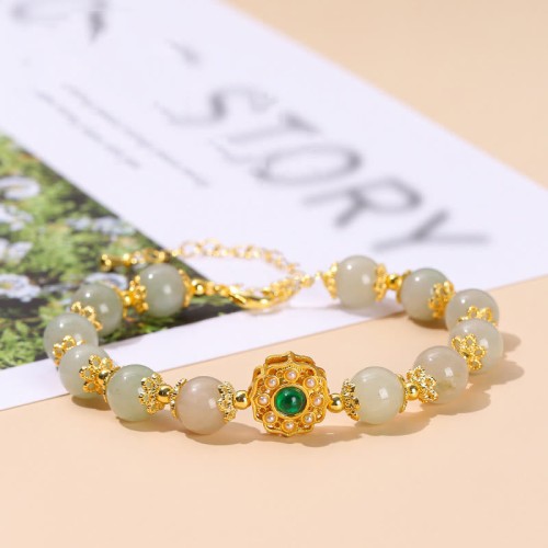 Natural Jade Prosperity Bead Bracelet Natural Jade Prosperity Bead Bracelet