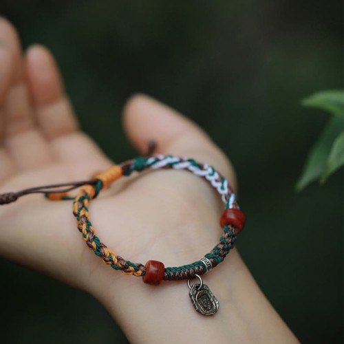 Tibetan Silver Zakiram Goddess Camel Bone Protection Bracelet Tibetan Silver Zakiram Goddess Camel Bone Protection Bracelet
