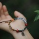 Tibetan Silver Zakiram Goddess Camel Bone Protection Bracelet Tibetan Silver Zakiram Goddess Camel Bone Protection Bracelet