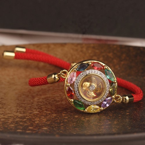 Colorful Zircon Copper Wealth Luck Bracelet Colorful Zircon Copper Wealth Luck Bracelet
