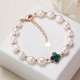 Pearl Four Leaf Clover Wealth Bracelet Pearl Four Leaf Clover Wealth Bracelet