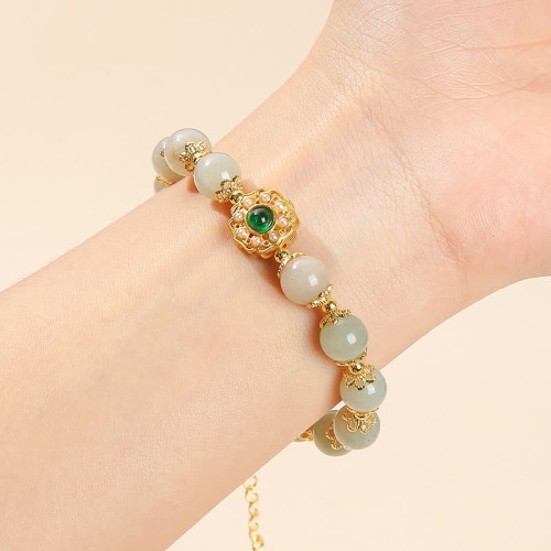 Natural Jade Prosperity Bead Bracelet Natural Jade Prosperity Bead Bracelet