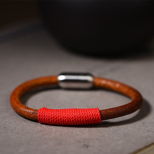 Tibetan Leather Five Elements Luck Braided Bracelet Tibetan Leather Five Elements Luck Braided Bracelet
