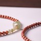 Sandalwood Hetian Jade Protection Double Wrap Bracelet