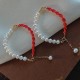 14K Gold Plated Pearl Luck Red String Bracelet 14K Gold Plated Pearl Luck Red String Bracelet