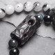 Black Rutilated Quartz Ebony Wood White Crystal Success Bracelet Black Rutilated Quartz Ebony Wood White Crystal Success Bracelet