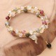 Multicolored Rutilated Quartz Fox Protection Bracelet Multicolored Rutilated Quartz Fox Protection Bracelet