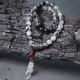 Black Rutilated Quartz Ebony Wood White Crystal Success Bracelet Black Rutilated Quartz Ebony Wood White Crystal Success Bracelet