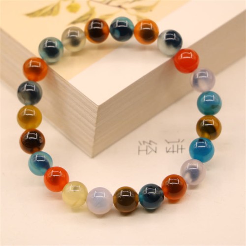 Colorful Candy Agate Strength Healing Bracelet Colorful Candy Agate Strength Healing Bracelet