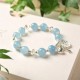 925 Silver Aquamarine Serenity Flower Bracelet 925 Silver Aquamarine Serenity Flower Bracelet