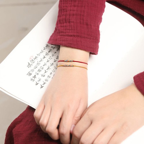 Tibetan Green Aventurine Luck Protection Braided Bracelet