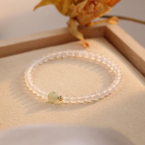 White Agate Jade Protection Bracelet White Agate Jade Protection Bracelet