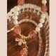 Pearl Strawberry Quartz Honey Bee Charm Healing Bracelet