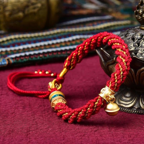 Tibetan Handmade Luck Protection Prayer Wheel Bracelet Tibetan Handmade Luck Protection Prayer Wheel Bracelet