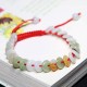 Round Jade Lucky Red String Weave Bracelet Round Jade Lucky Red String Weave Bracelet