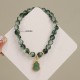 Green Phantom Confidence Gourd Buddha Charm Bracelet