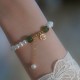 Natural Pearl Hetian Jade Happiness Wisdom Bracelet