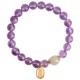 Amethyst Crystal Hetian Jade Healing Charm Bracelet