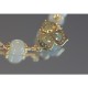 14K Gold Hetian Jade Rose Flower Luck Chain Bracelet 14K Gold Hetian Jade Rose Flower Luck Chain Bracelet