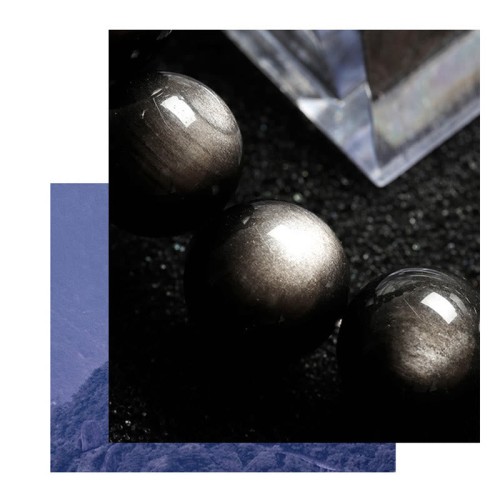 Silver Sheen Obsidian Protection Bracelet Silver Sheen Obsidian Protection Bracelet