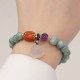Cyan Jade Lotus Amethyst Crystal Healing Bracelet Cyan Jade Lotus Amethyst Crystal Healing Bracelet
