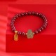 Dragon Year Cinnabar Hetian Jade Ruyi Bracelet Dragon Year Cinnabar Hetian Jade Ruyi Bracelet