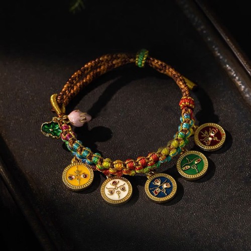 Tibetan Five God of Wealth Luck Bracelet