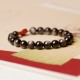 Silver Sheen Obsidian Cinnabar Koi Fish Protection Bracelet