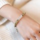 White Jade Bamboo Reincarnation Knot Bracelet White Jade Bamboo Reincarnation Knot Bracelet