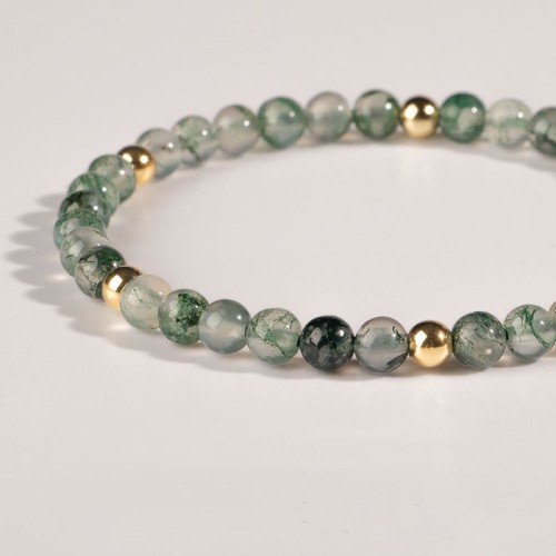 Moss Agate Lucky Balance Bracelet Moss Agate Lucky Balance Bracelet