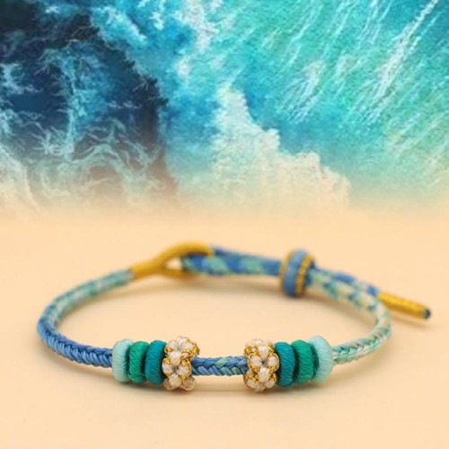 Peach Blossom Knot Luck Braided Bracelet