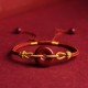 Handmade Cinnabar Peace Buckle Blessing Bracelet Handmade Cinnabar Peace Buckle Blessing Bracelet