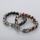 Dragon Leather Titanium Steel Luck Braided Bracelet Dragon Leather Titanium Steel Luck Braided Bracelet