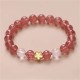 Strawberry Quartz Peach Blossom PiXiu Fortune Healing Bracelet Strawberry Quartz Peach Blossom PiXiu Fortune Healing Bracelet