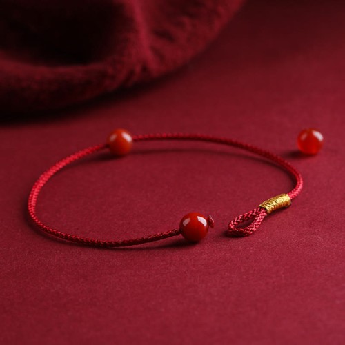Cinnabar Red Agate Blessing Bracelet