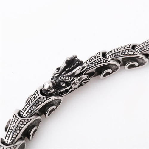 Dragon Pattern Titanium Steel Protection Bracelet
